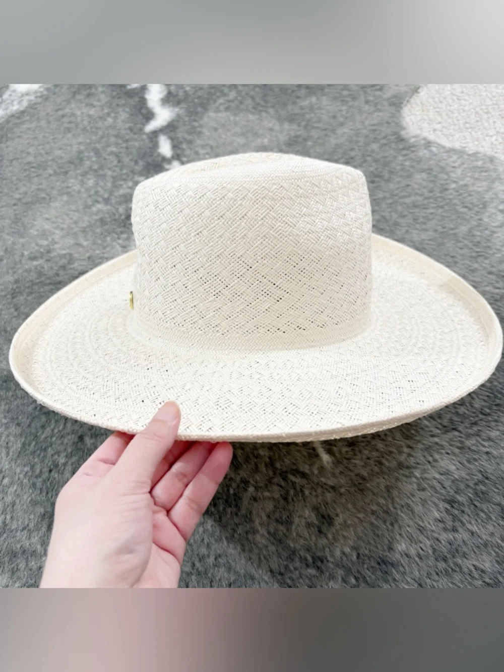 NWT GIGI PIP CARA LOREN PENCIL BRIM STRAW S/M 57 - Picture 8 of 13